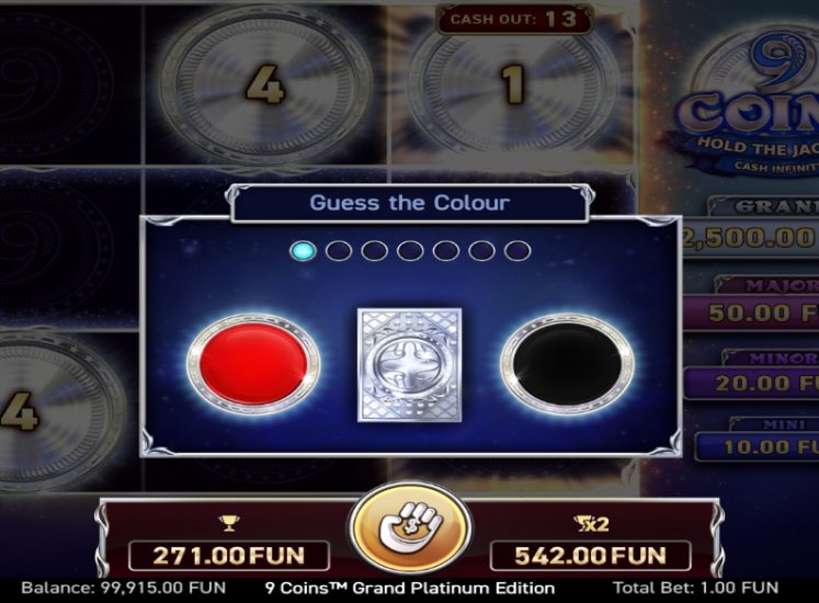 חריץ 9 Coins™ Grand Platinum Edition הימר את הרווחים שלך ב-747x550