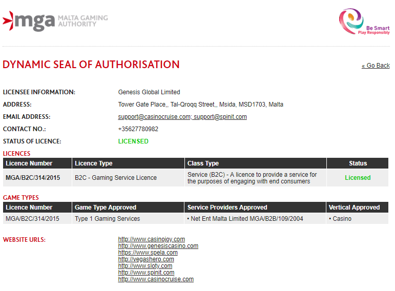 GenesisLicense מלטה 1