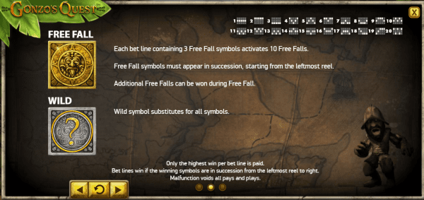 Gonzos quest paytable e1592210681883